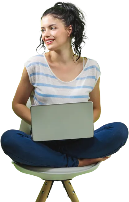 South African remote worker with laptop
